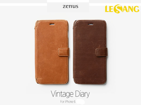 Bao da Iphone 6 Zenus Vintage da lộn sang trọng cổ điển